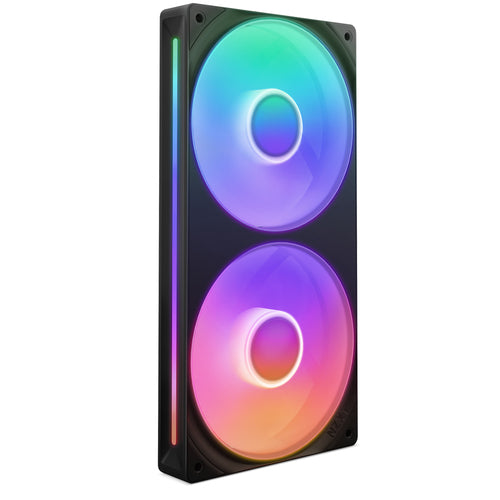 Kit 2 Ventiladores NZXT F240 RGB CORE, 240mm, 2400 RPM, Negro