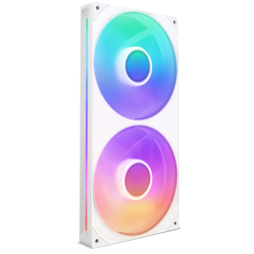 Kit 2 Ventiladores NZXT F280 RGB CORE, 2000 RPM, LED Multi, Plastico, 280mm, Color Blanco