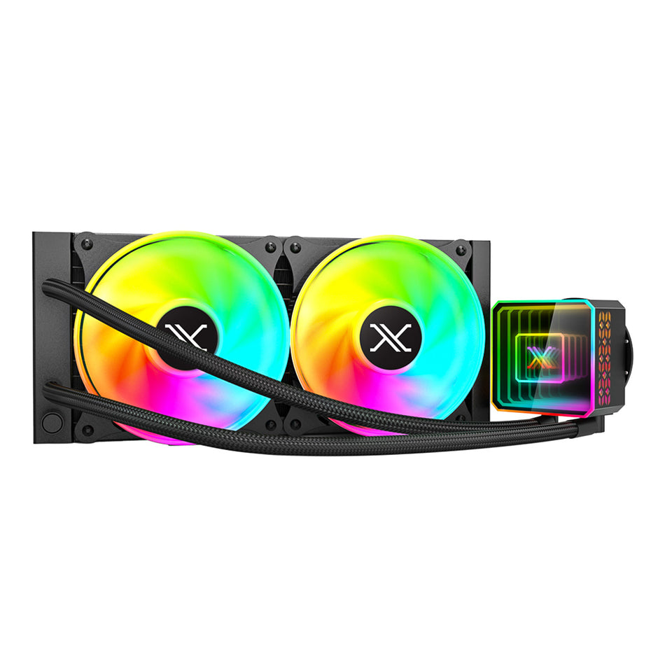 Sistema De Enfriamiento Liquido Xzeal COOLER 240 VOSTOK, Cuadrado, ARGB, AMD/INTEL, 800-2300 RPM, Negro