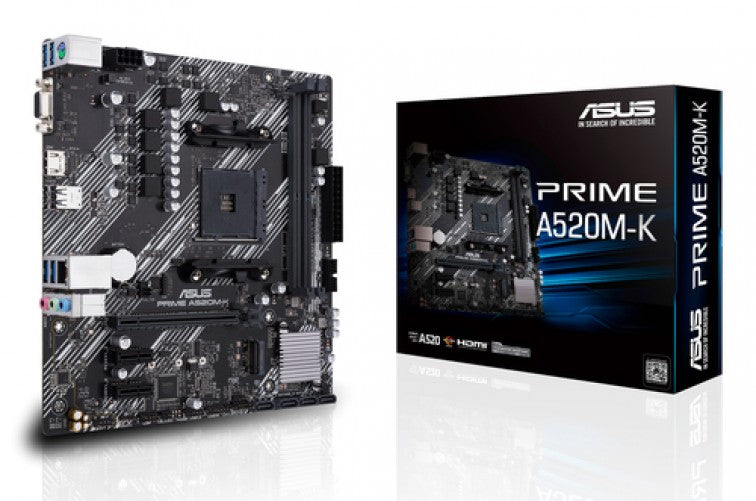 Tarjeta madre ASUS PRIME A520M-K Socket AM4, 2xDDR4-SDRAM, Micro ATX, VGA, HDMI