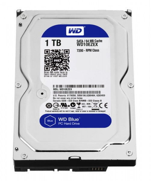DISCO DURO WESTERN DIGITAL BLUE, SERIAL ATA III 1TB, 7200 RPM, 64 MB CACHE, 3.5", PC