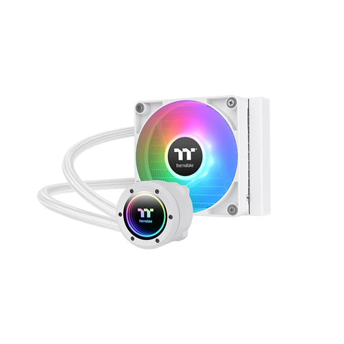 Enfriamiento liquido Thermaltake TH120 V2 ARGB Snow Sync, Intel y AMD, 120mm, Blanco