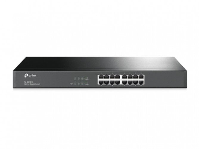 Switch de Red TP-LINK 16 Puertos, Gigabit 10/100/1000Mbps, metalica, montaje en Rack o Escritorio