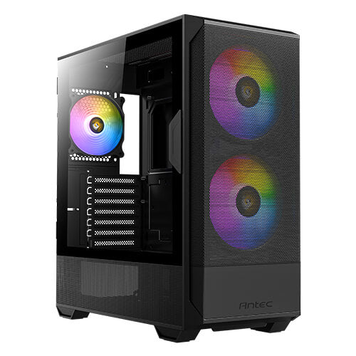 Gabinete Antec NX416L, Midi Tower, Soporta ATX, M-ATX, ITX, Ventx3, 1xUSB 3.0, 1XUSB-C, Negro