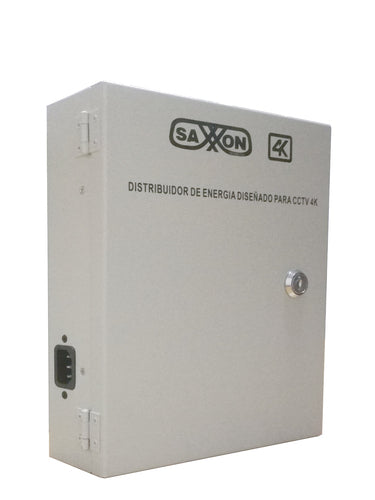 Fuente de Poder Profesional SAXXON de 11 a 15 vcd, 20 Amperes, 16 canales, Hasta 4k, 1.25 Amperes por Canal