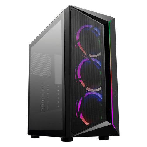 Gabinete Cooler Master CMP 510 Midi Tower con Ventana, 3x Ventiladores ARGB, Negro