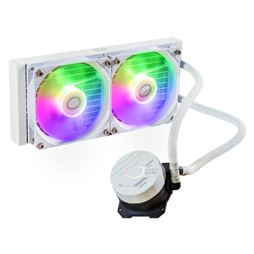 Enfriamiento liquido Cooler Master MasterLiquid 240L Core ARGB, 240mm, Blanco
