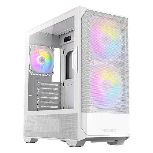 Gabinete Antec NX416L, Midi Tower, ATX, M-ATX, ITX, 3x Ventxiladores, Blanco