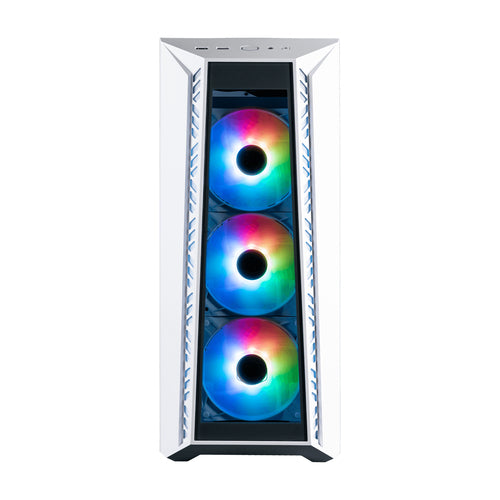 Gabinete Cooler Master MB520 ARGB Midi-Tower, Ventana lateral, 4x Ventiladores, Blanco