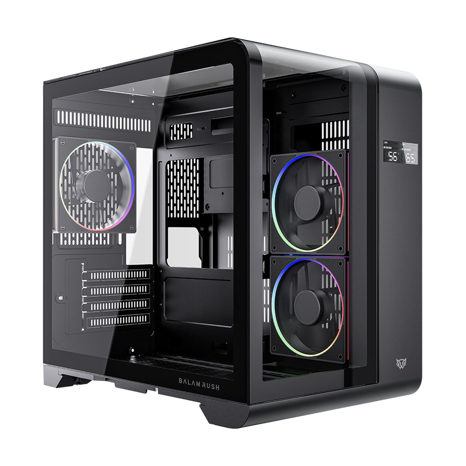 Gabinete Balam Rush Thank Expert Curve 6400, Mini-Tower, Micro-ATX/Mini-ITX, 3xVentiladores, Negro