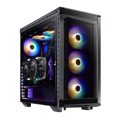 Gabinete XPG BATTLECRUISER, Cristal templado, 4xARGB, Negro