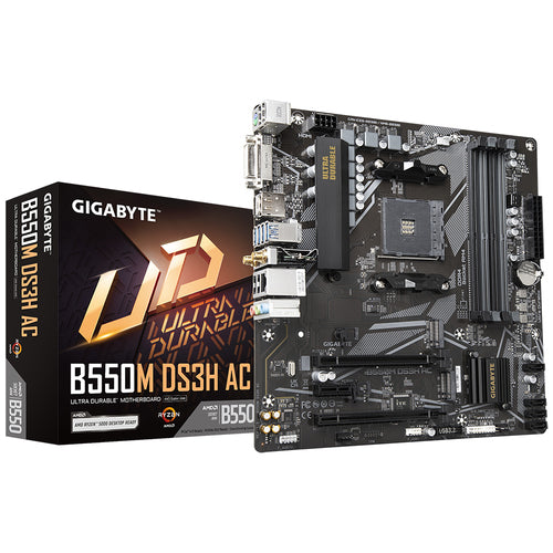 Tarjeta Madre Gigabyte B550M DS3H AC, SKT AM4 AMD, Micro ATX