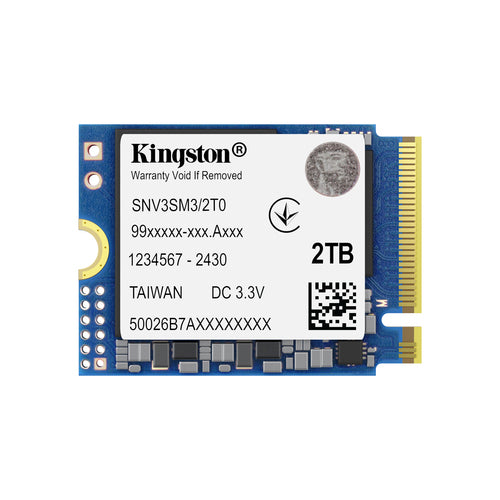 SSD Kingston Technology NV3 2TB, M.2, PCI Express 4.0, Lectura 6000 MB/s, Escritura 5000 MB/s, 2230