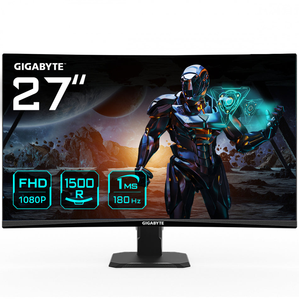 Monitor Gigabyte GS27FC 27", 180Hz, Full HD, 1ms, HDMI/DP, Bocinas, Negro