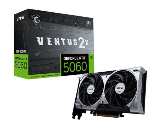 Tarjeta de Video MSI GeForce RTX 5060 8G VENTUS 2X OC , 8 GB, 128 Bit, GDDR7, PCI Express x16 5.0