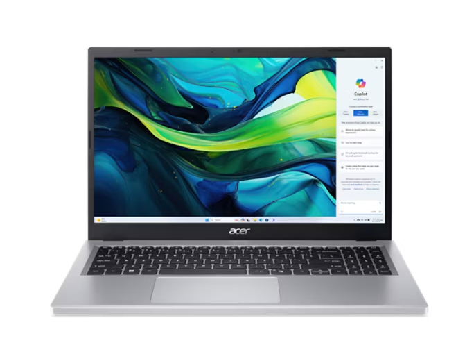 Laptop Acer Aspire Go 15, Ryzen 5-7520U, 15.6" IPS FHD, 8GB RAM, 512GB SSD, Windows 11 Home, Plata