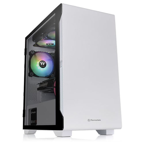 Gabinete Thermaltake S100 TG Snow, Micro-Tower, Ventana lateral, 1x Ventilador, Blanco
