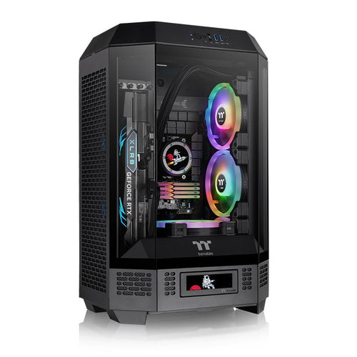 Gabinete Thermaltake The Tower 300 Micro Tower, Ventana Frontal, 2x Ventiladores, Negro