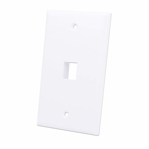 TAPA (FACEPLATE) INTELLINET PARA CAJA DE PARED DE 1 VENTANA, BLANCA.