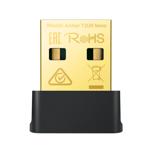 Tarjeta de red inalambrica TP-Link Archer T2UB Nano USB, Wi-Fi 5, 433/200 Mbps, Negro