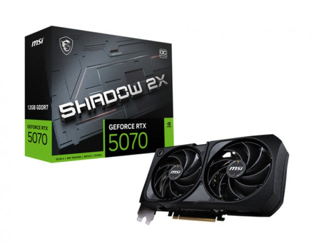 Tarjeta de Video MSI GeForce RTX 5070 12G SHADOW 2X OC, 192 Bit, GDDR7, 1x HDMI, 3x DP, PCIe x16 5.0