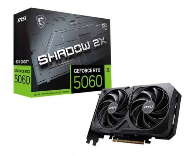 Tarjeta de Video MSI NVIDIA GeForce RTX 5060 8G SHADOW 2X OC, 8GB, 128 Bit, GDDR7, PCI Express x16 5.0