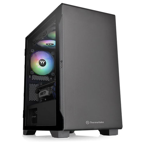 Gabinete Thermaltake S100 TG, Micro Tower, Ventana lateral, 1x Ventilador, Negro