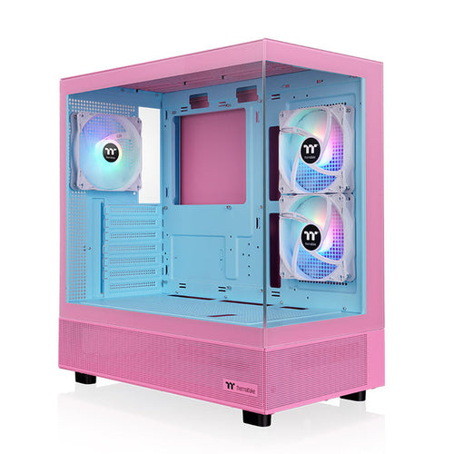 Gabinete thermaltake View 270 TG ARGB, Mid Tower, Ventana Lateral /Frontal, 3x Vent, Rosa
