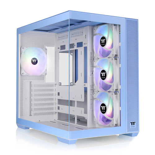 Gabinete Thermaltake View 380 TG ARGB Hydrangea Blue Midi Tower, 4x Ventiladores, Azul