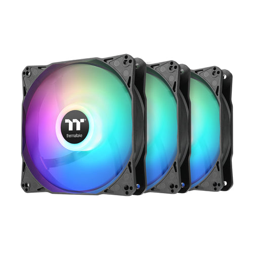 Kit de 3 Ventiladores Thermaltake LE120 ARGB 120mm, 1500 RPM, Negro