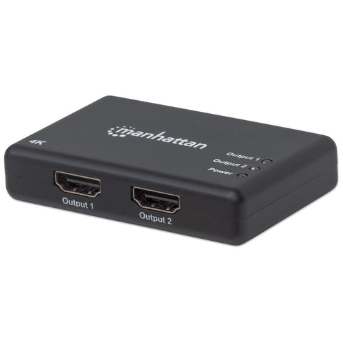 Divisor de Video Manhattan, Splitter HDMI, 2x HDMI, 3840 x 2160 Pixeles, 4K Ultra HD, Color Negro