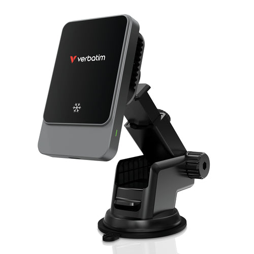 Cargador Magnetico De Coche Verbatim, Inalambrico, USB, 7.5W iphone, 15W Android, Negro