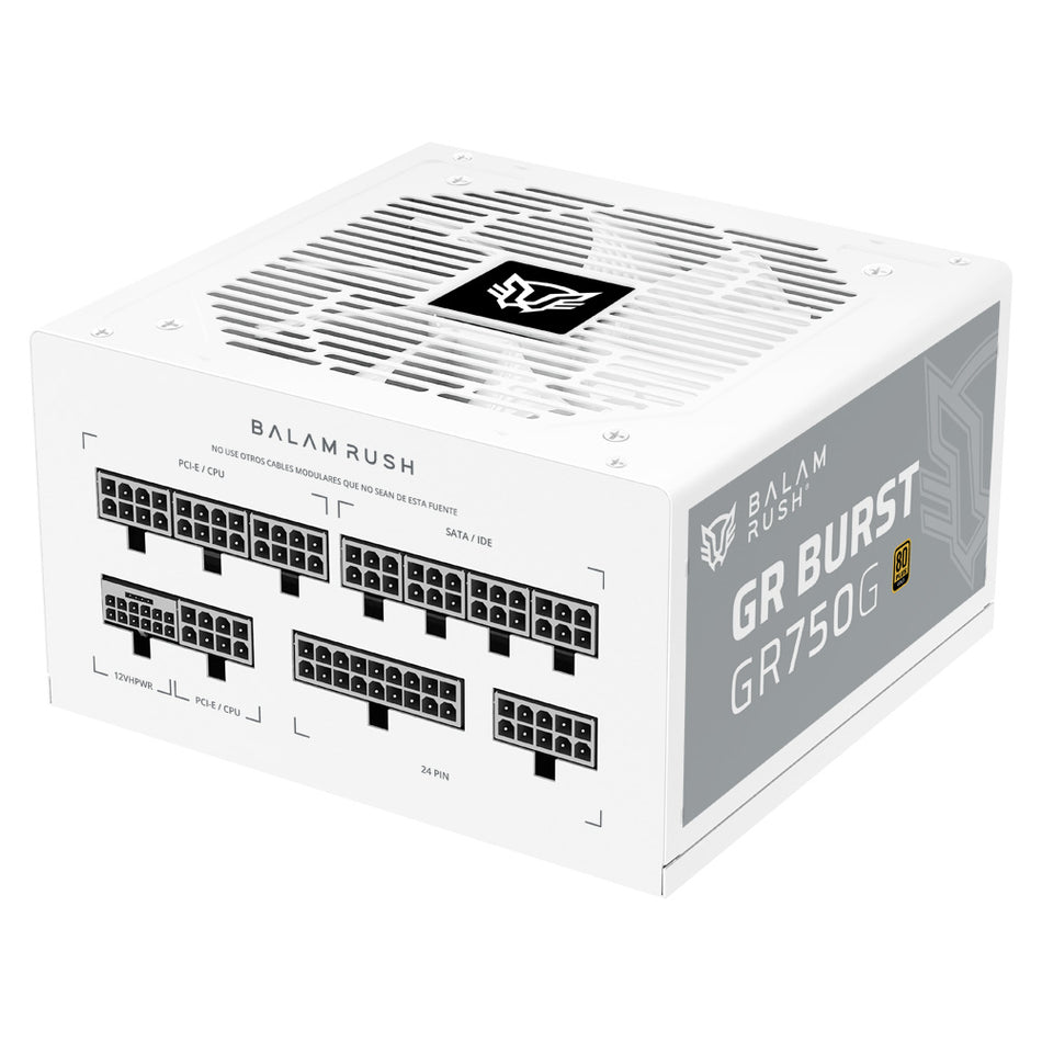 Fuente de Poder Balam Rush GR Burst GR750G 750W, 80 Plus Gold, ATX, Modular, Blanco