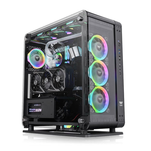 Gabinete Thermaltake Core P6 Midi-Tower, Ventana lateral, Sin fuente, Negro