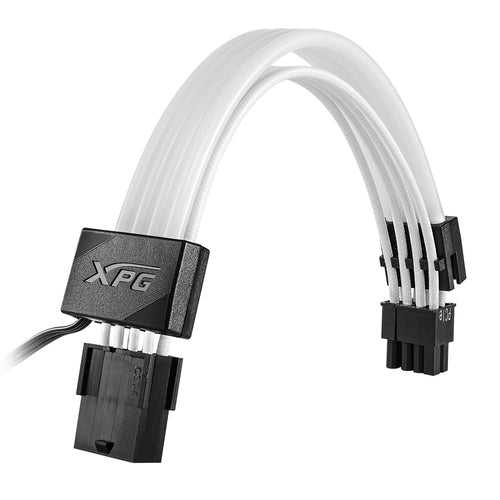 Cable XPG para GPU 8 Pines (6+2) ARGB, Dos alargadores incluidos, Fibra optica ultradensa
