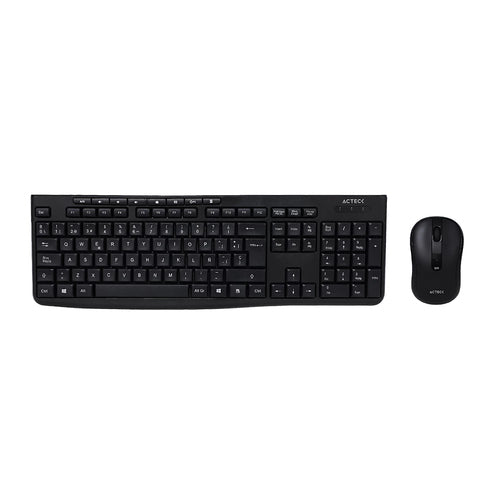 Teclado Inalambrico Acteck Creator Prime MK225 Espanol, 10 m, Teclado numerico, Negro