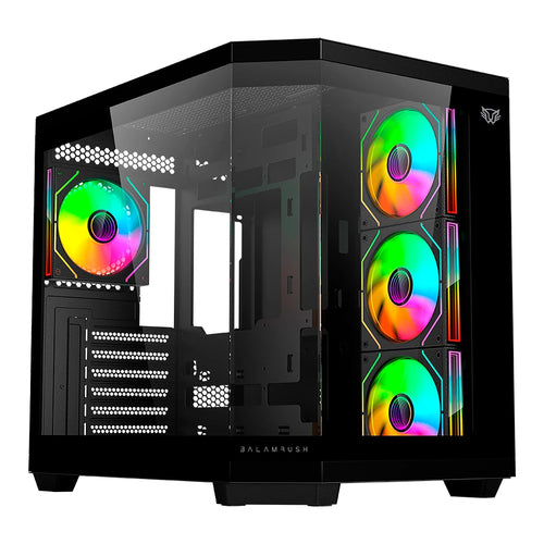 Gabinete Balam Rush Tank Master 9600 TB Midi Tower, ATX/Micro-ATX/Mini-ITX, 4x Ventiladores, Negro