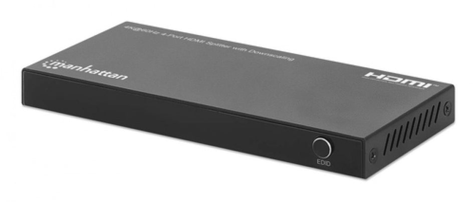 Divisor de Video Manhattan Splitter HDMI, 18G, EDID, 4x HDMI, 3840 x 2160 Pixeles, 4K Ultra HD, Negro