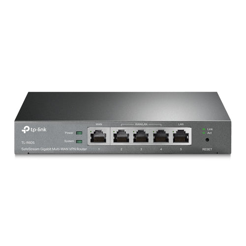 Balanceador VPN TP-LINK TL-R605, 5 Puertos Gigabit, 1xWAN, 2xLAN, 2xWAN/LAN, 1xUSB 2.0