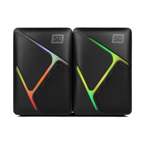 Bocinas Vorago SG SPK-108, RGB, 2.0 canales, cable 3.5 mm, 3W, sonido estereo
