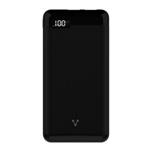 Power Bank Vorago USB y Tipo-C, 10,000 mAh, LCD, NEGRO, PB-450-BK