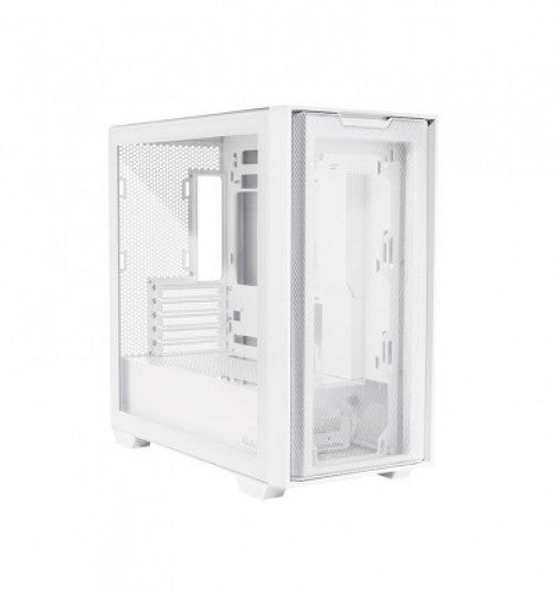 Gabinete Asus A21 Case, Micro ATX, Mini ITX, 2 x USB 3.2 Gen 1, Cristal Templado, Compatible con Mother BTF, Blanco