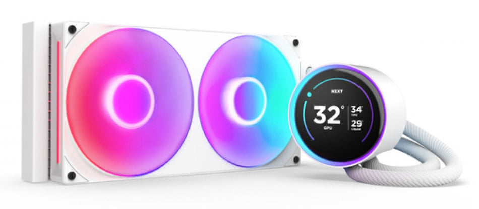 Sistema De Enfriamiento Liquido NZXT Kraken Elite 280 RGB, 240mm, 2000 RPM, Blanco