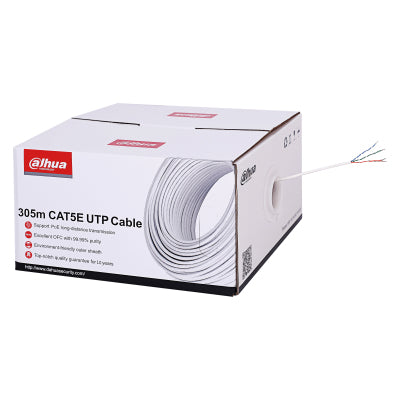 Bobina de Cable UTP Dahua Cat5e, 305mts, Interior, 100% Cobre, Blanco