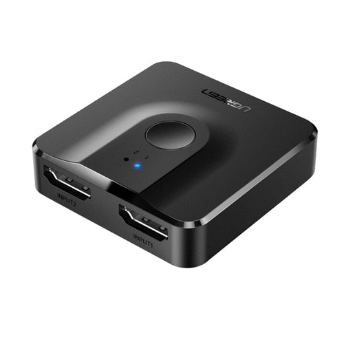 Adaptador HDMI Ugreen 2 en 1, 2xHDMI Hembra, Negro