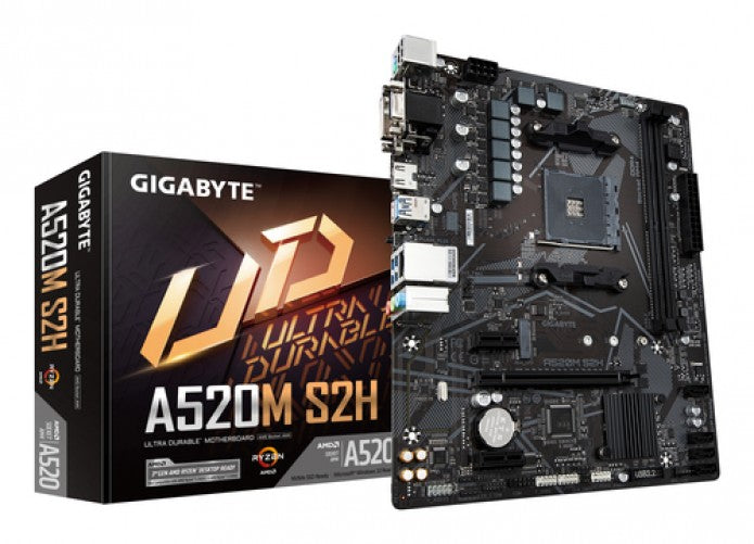 Tarjeta Madre Gigabyte A520M S2H, AMD AM4, Micro ATX, 2xDDR4, 2xPCIe 3.0x16