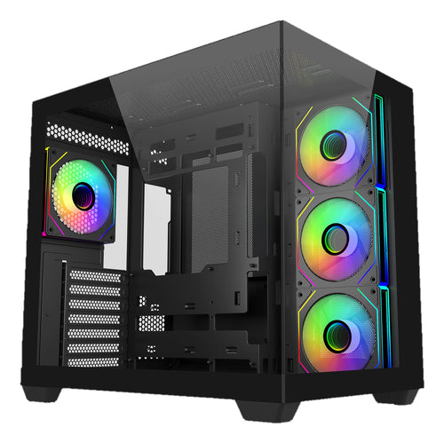 Gabinete Cooler Master Elite 681 Midi Tower, M-ATX/ATX, 4 ventiladores, Negro