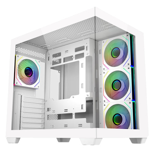 Gabinete Cooler Master Elite 681 Midi Tower, M-ATX/ATX, 4 ventiladores, Blanco