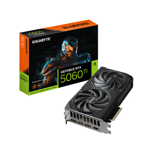Tarjeta de Video GIGABYTE GeForce RTX 5060 Ti WINDFORCE OC 8G 128 Bit, GDDR7, PCI Express x8 5.0
