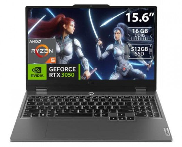 Laptop Gamer Lenovo LOQ 15ARP9, 15.6" Full HD, AMD Ryzen 5 7235HS, NVIDIA GeForce RTX 3050, 16GB, 512GB SSD, Windows 11 Home